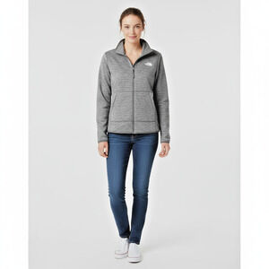 The North Face Canyonlands Women' Full Zip Fleece Jacket - Grey Heather - Size M